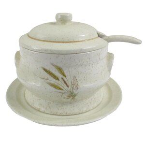 Tureen & Lid w/Ladle & Underplate Soup Serving Bowl